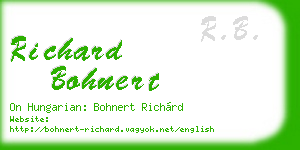 richard bohnert business card