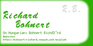 richard bohnert business card